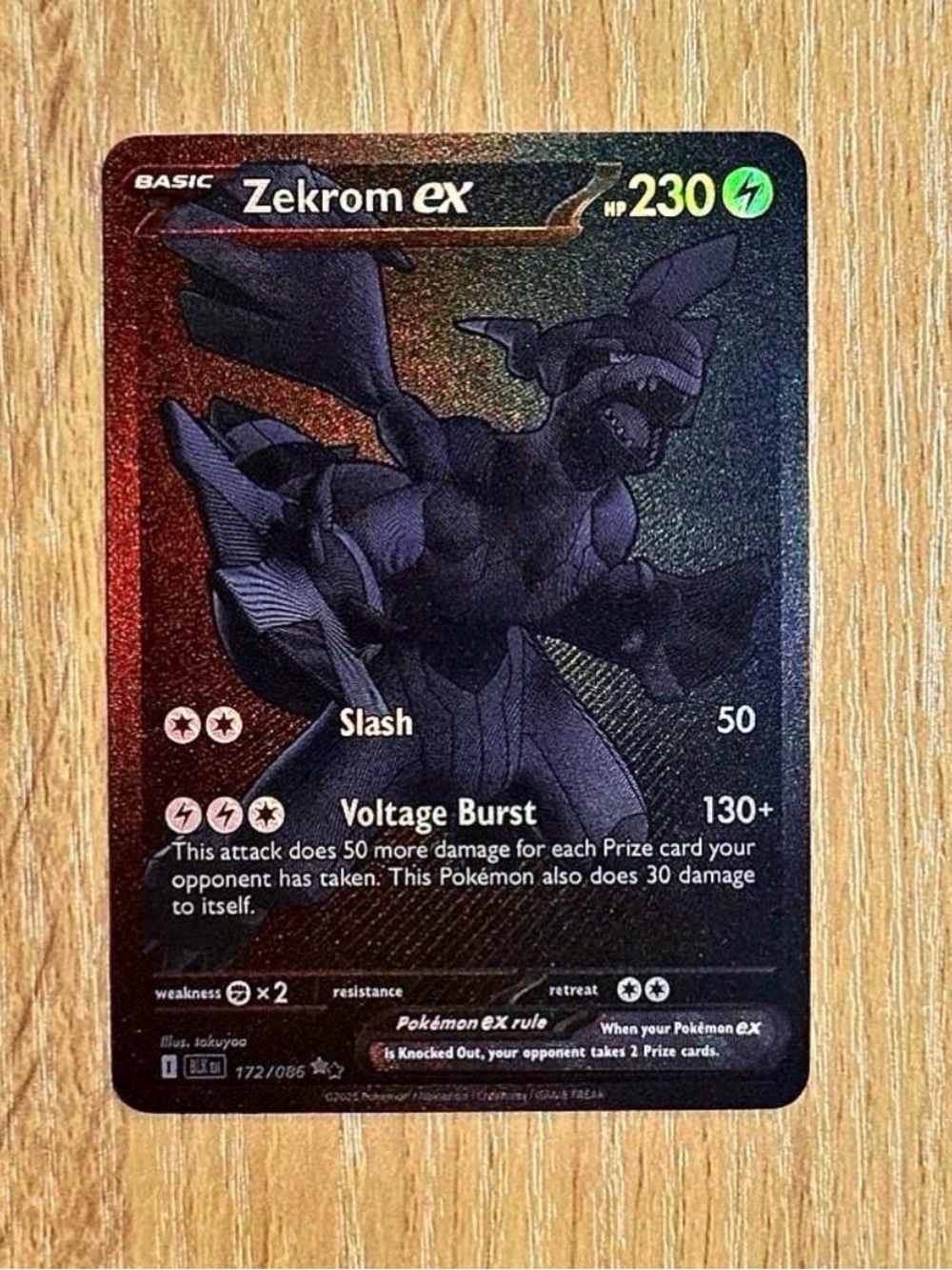 Zekrom EX black white rare customized cards